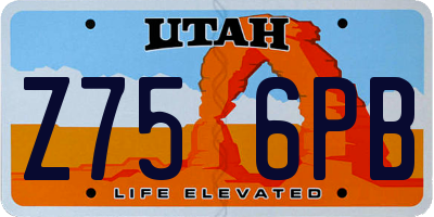 UT license plate Z756PB