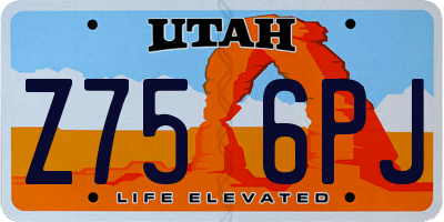 UT license plate Z756PJ