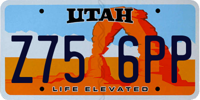 UT license plate Z756PP