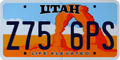 UT license plate Z756PS