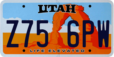 UT license plate Z756PW