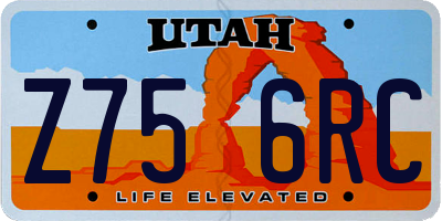 UT license plate Z756RC