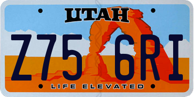UT license plate Z756RI