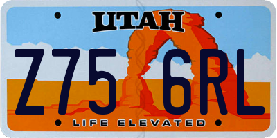 UT license plate Z756RL