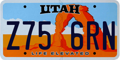 UT license plate Z756RN