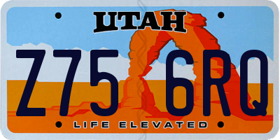 UT license plate Z756RQ