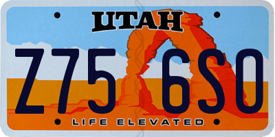UT license plate Z756SO