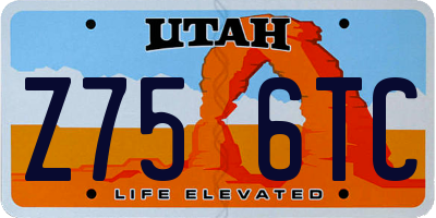 UT license plate Z756TC