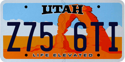 UT license plate Z756TI