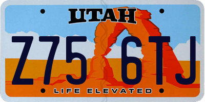 UT license plate Z756TJ