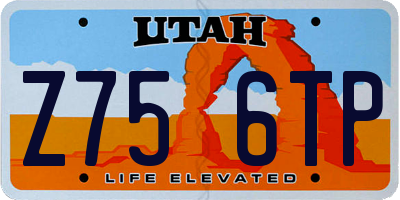 UT license plate Z756TP