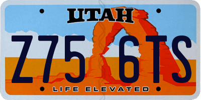 UT license plate Z756TS