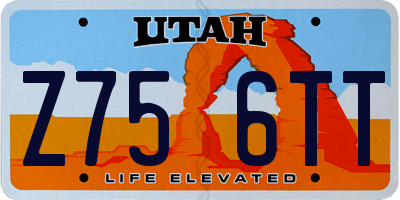 UT license plate Z756TT
