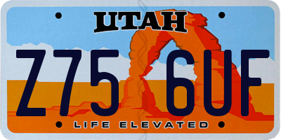 UT license plate Z756UF