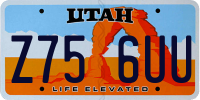 UT license plate Z756UU