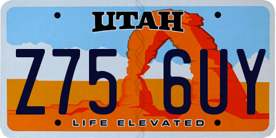 UT license plate Z756UY
