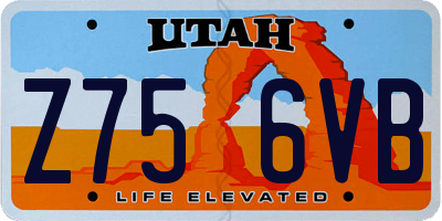 UT license plate Z756VB