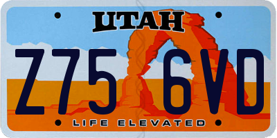 UT license plate Z756VD