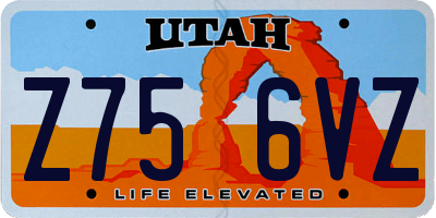 UT license plate Z756VZ