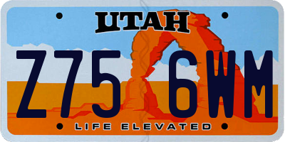 UT license plate Z756WM