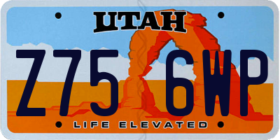UT license plate Z756WP