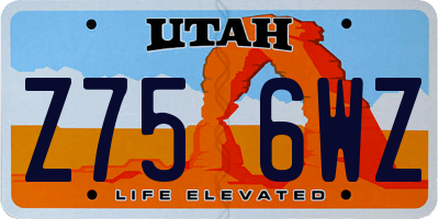 UT license plate Z756WZ