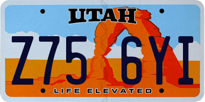 UT license plate Z756YI