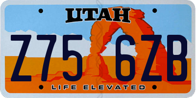 UT license plate Z756ZB