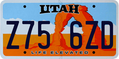 UT license plate Z756ZD
