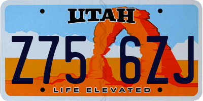 UT license plate Z756ZJ