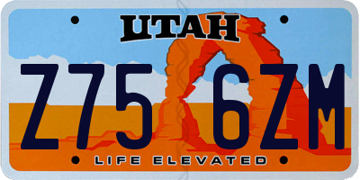 UT license plate Z756ZM