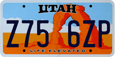 UT license plate Z756ZP