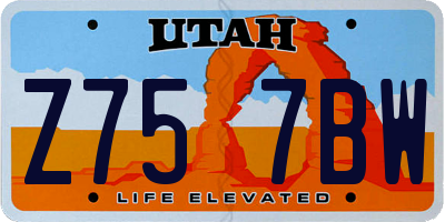 UT license plate Z757BW