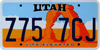 UT license plate Z757CJ