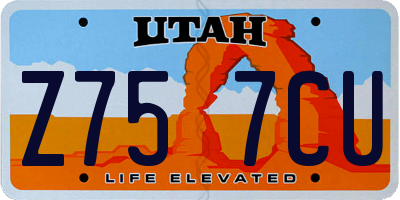 UT license plate Z757CU
