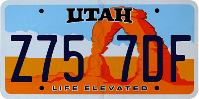 UT license plate Z757DF