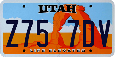 UT license plate Z757DV