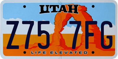 UT license plate Z757FG