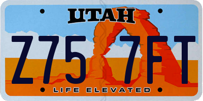 UT license plate Z757FT