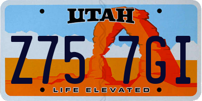 UT license plate Z757GI