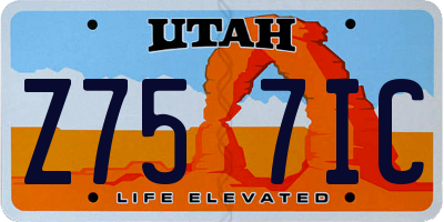UT license plate Z757IC