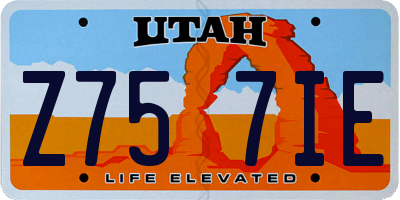 UT license plate Z757IE