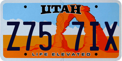 UT license plate Z757IX