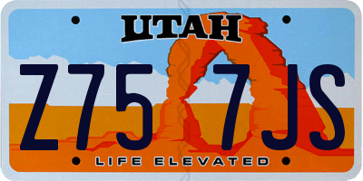 UT license plate Z757JS