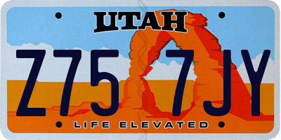 UT license plate Z757JY