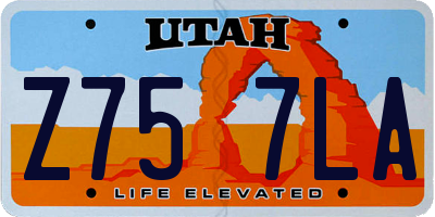 UT license plate Z757LA