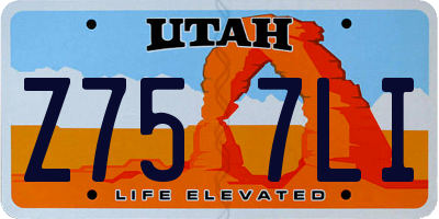 UT license plate Z757LI