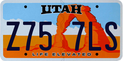 UT license plate Z757LS