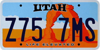 UT license plate Z757MS