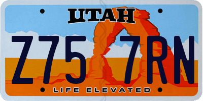 UT license plate Z757RN